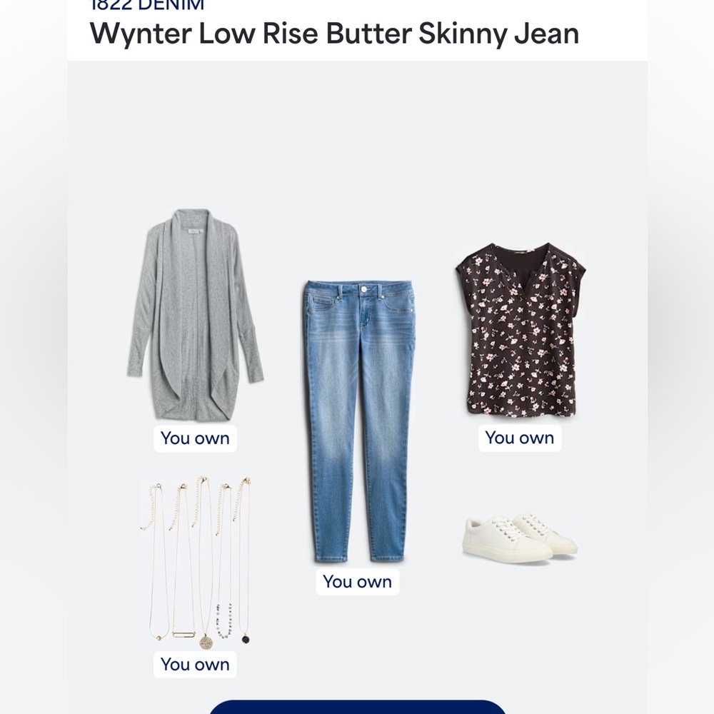 1822 Denim Women's Skinny Jeans in Soft Blue size 12 - Picture 2 of 6